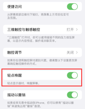 紫阳苹果授权维修站分享iPhone轻点无法唤醒怎么办 