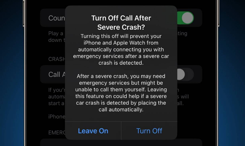 紫阳苹果14维修分享 iPhone 14 和 Apple Watch 上关闭崩溃检测 